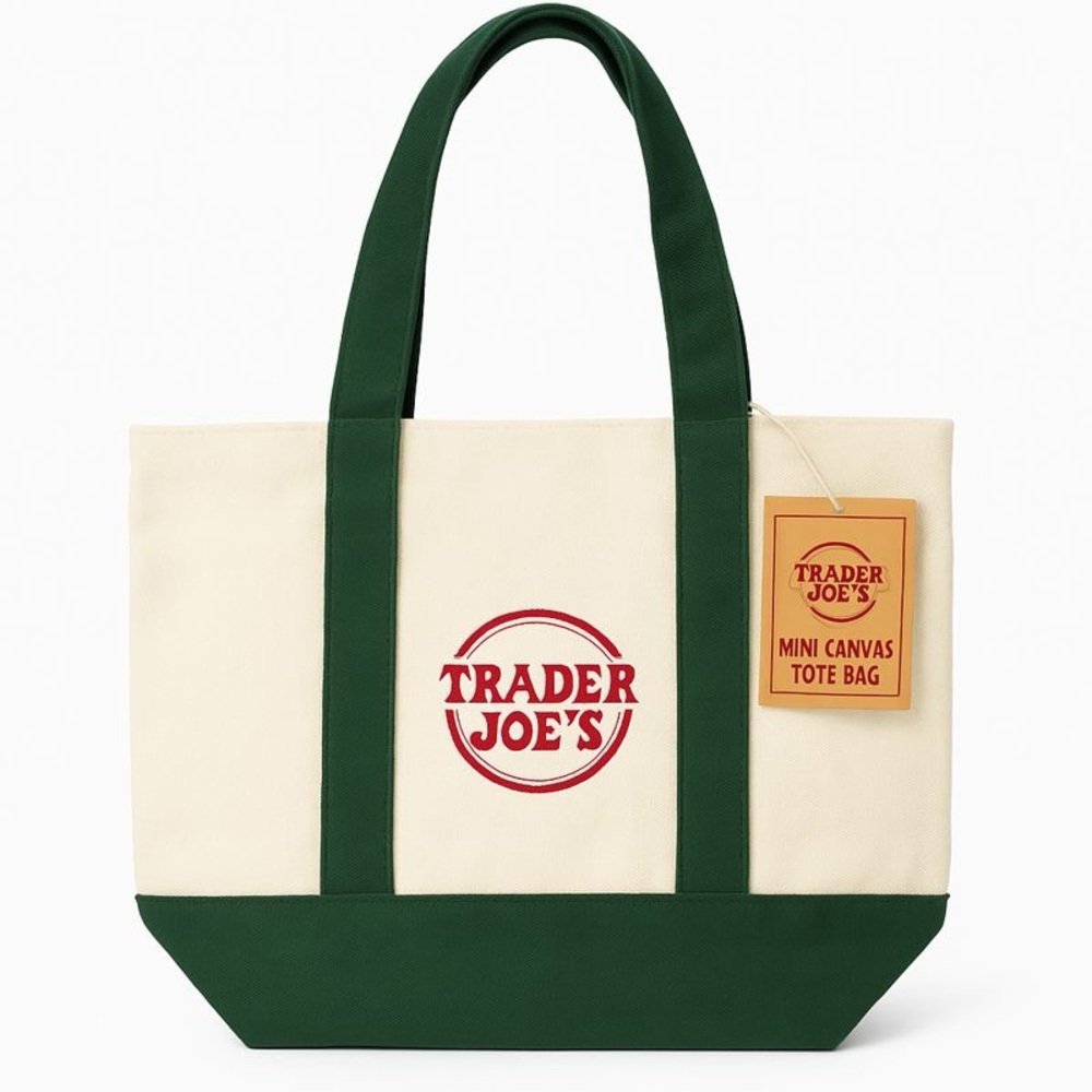NWT: Trader Joe’s Limited Edition Mini Canvas Tote -🌲